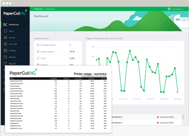 Papercut, Admin Interface Reports, Specialty Business Solutions