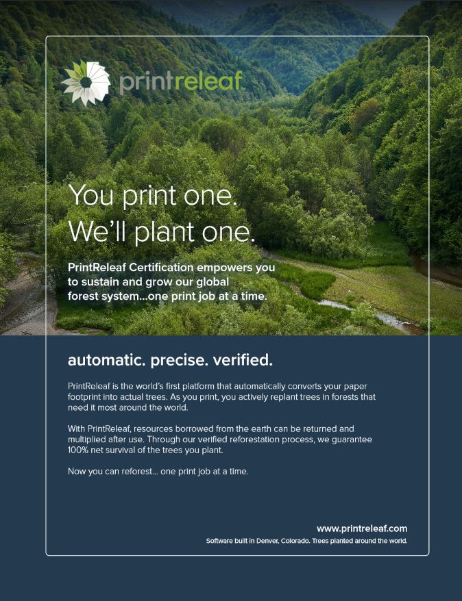 Full Brochure Cover, PrintReleaf, Specialty Business Solutions