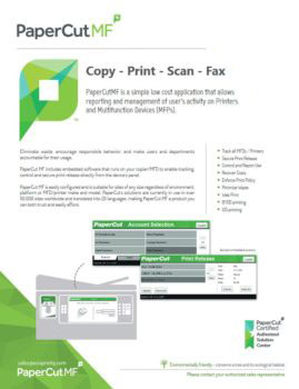 Papercut, Mf, Ecoprintq, Specialty Business Solutions