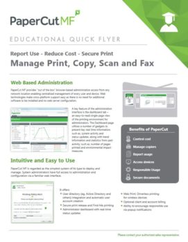 Papercut, Mf, Education Flyer, Specialty Business Solutions