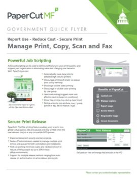 Papercut, Mf, Government Flyer, Specialty Business Solutions