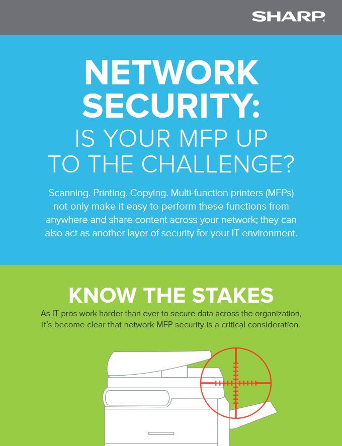 Network Security Infographic, Sharp, Specialty Business Solutions
