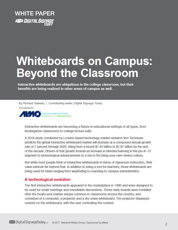 Sharp Whiteboards On Campus, Specialty Business Solutions